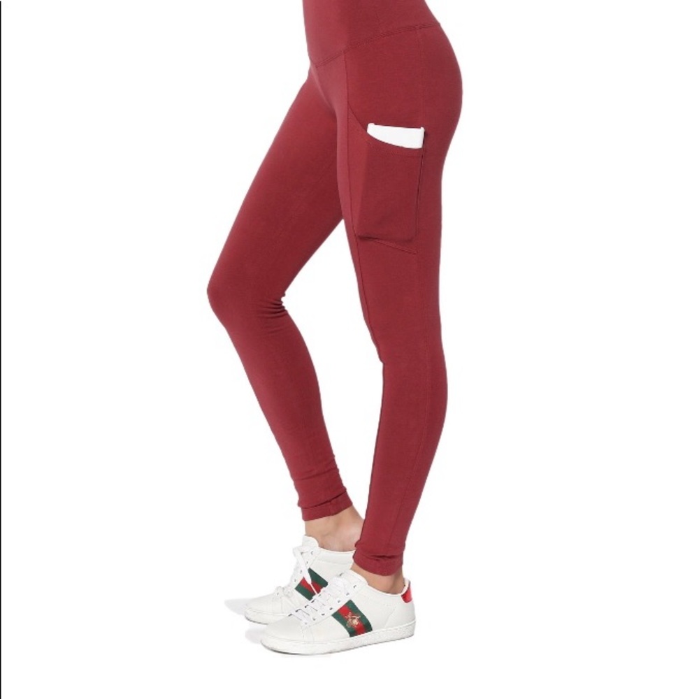 Red Leggings W. Pocket